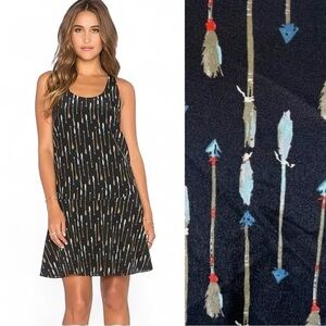 Joie Arianna Arrow Print Silk Shift Dress | Size M